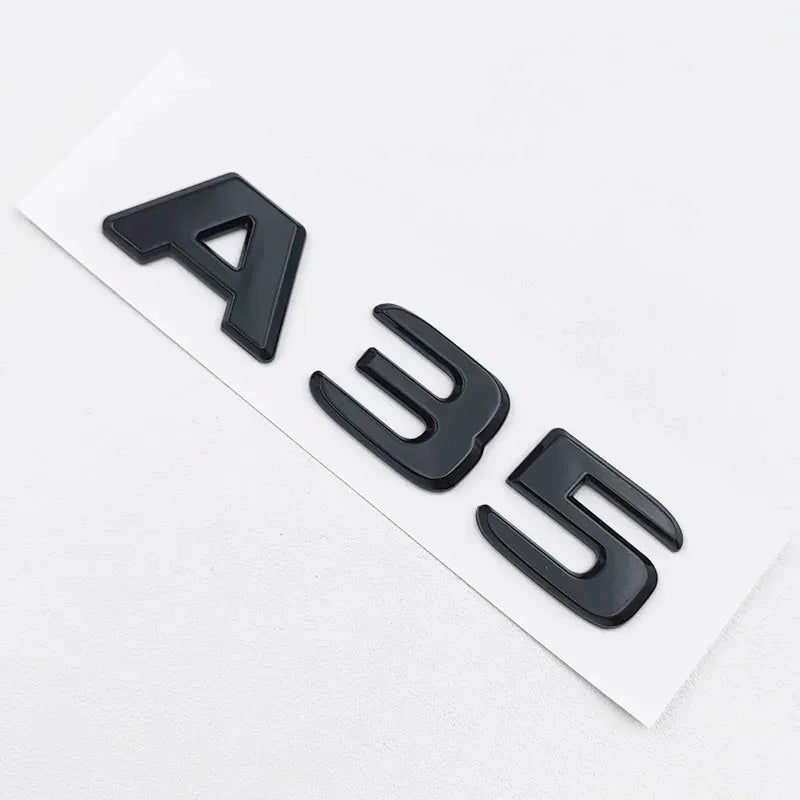 3D ABS Black A35 A45 A160 A180 A200 A250 Logo Letters 4MATIC Badge Car Rear Star Sticker AMG Emblem For Mercedes Benz