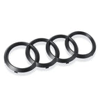 Car Logo Badge Black SFront Grille Rear Trunk 4Ring Sticker Emblem For Audi A1 A3 A4 A5 A6 A7 S3 S4 S5 S6 RS3 RS4 RS6 Q3 Q5 Q7