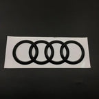 AUDI A1 4 Ring logo ABS Black Car Hood Front Bonnet Grill Rear Trunk Emblem Badge Sticker A1 Mark 30TFSI Emblem For Audi A1