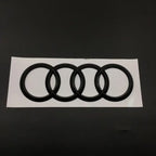 AUDI A1 4 Ring logo ABS Black Car Hood Front Bonnet Grill Rear Trunk Emblem Badge Sticker A1 Mark 30TFSI Emblem For Audi A1