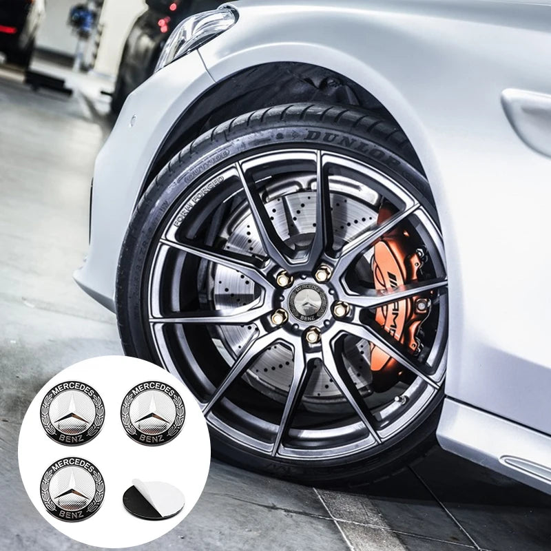4Pcs 56mm 60mm 65MM Car Wheel Hub Cap Center Sticker Emblem Badge Decal Accessory For Mercedes Benz AMG class W206 W205 W203 GLC
