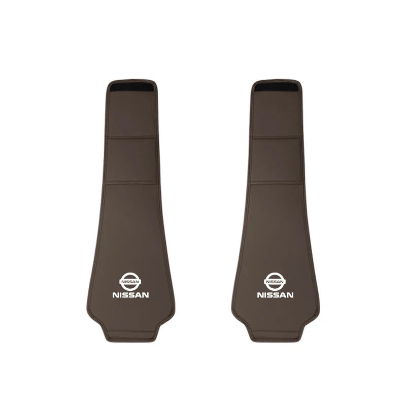 Leather Car Headrest Cover Front Rear Seat Pillow Protective Set For Nissan Sylphy N7 Teana Qashqai Note J10 J11 Navara Juke GTR