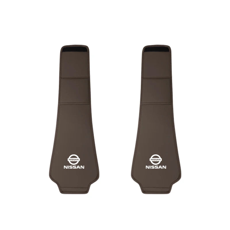 Leather Car Headrest Cover Front Rear Seat Pillow Protective Set For Nissan Sylphy N7 Teana Qashqai Note J10 J11 Navara Juke GTR