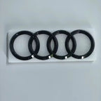 2PCS 4Ring logo ABS Black Car Hood Front Grill Emblem Rear Trunk Badge Sticker 2P S3 1P Audi Sport For AUDI S3 2010-2020