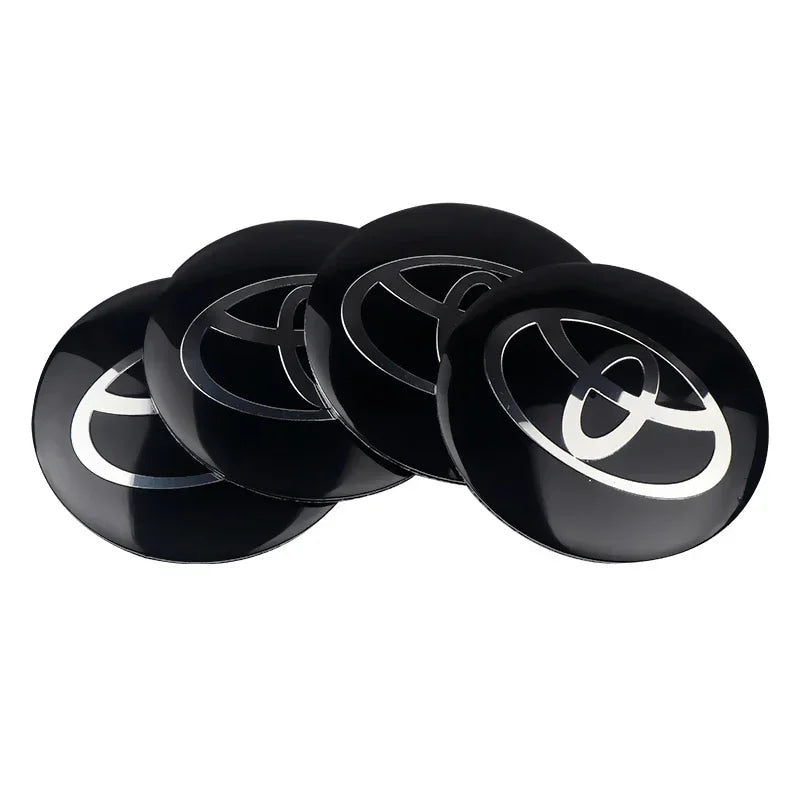 4Pcs 56MM Car Styling Aluminum Wheel Center Hub Caps Stickers For Toyota Rav4 Corolla Camry Aqua Yaris Cross Auris TRD GR Sport
