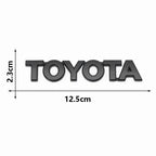 3D ABS Glossy Black Silver Letters Trunk Emblem Stickers Car Accessories Modified For Toyota camry chr corolla rav4 Car Sticker