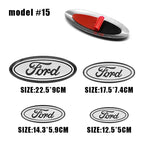 Car Front Grille Emblem Rear Trunk Logo Badge For Ford Fiesta Focus 2 3 Mondeo Edge Ranger Fusion Kuga S-MAX Transit Accessories