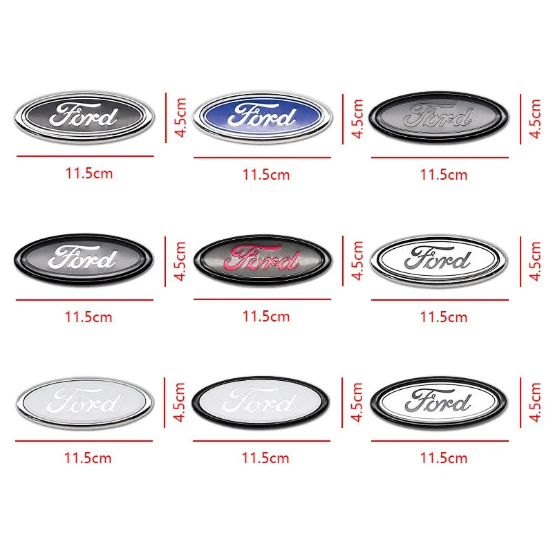 Car Styling Front Hood Emblem Rear Trunk Badge Grille Logo Sticker For Ford Focus MK3 Ranger Mondeo Fiesta S-Max  MK4 Kuga