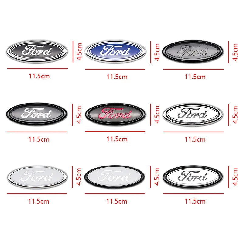 Car Styling Front Hood Emblem Rear Trunk Badge Grille Logo Sticker For Ford Focus MK3 Ranger Mondeo Fiesta S-Max  MK4 Kuga