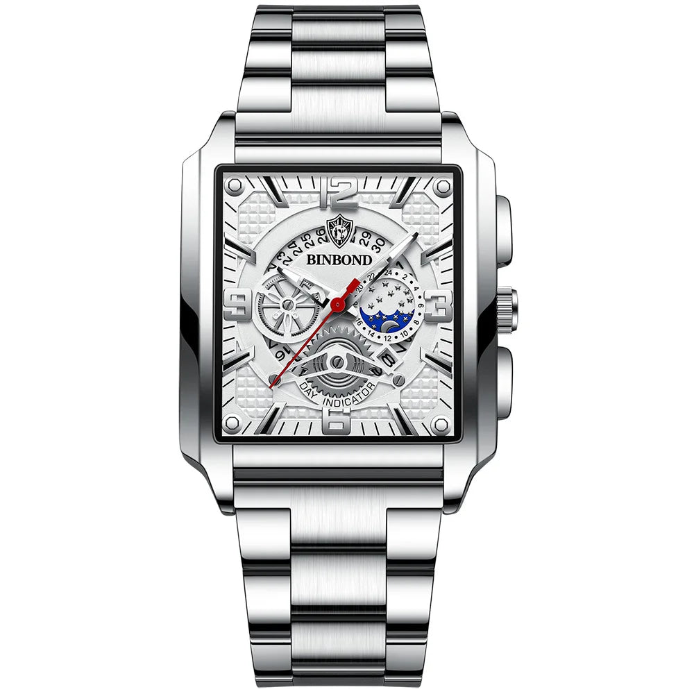 BINBOND Luxury quartz wristwatches luminous waterproof auto date chronograph men's watch business sport fashion casual reloj