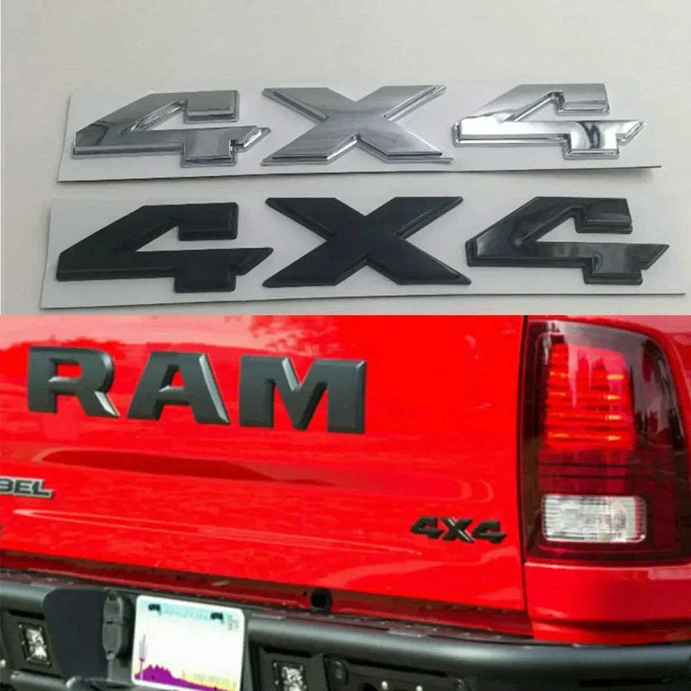 3D Metal 4X4 Car Sticker Emblem Badge Decals Car Tail Sticker for Dodge Ram 1500 2500 3500 4X4 Jeep Grand Cherokee Wrangler Ford