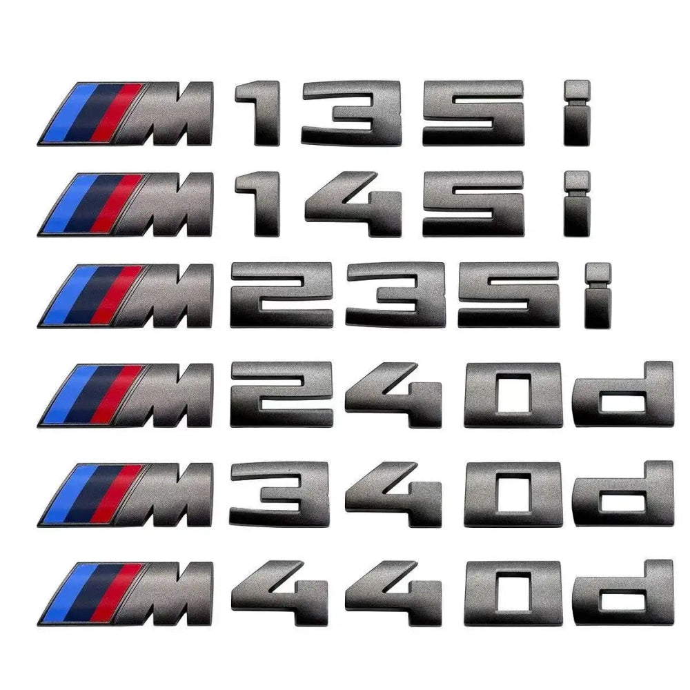 5.5cm for M logo new gray ABS sticker trunk badge for BMW M330i M340i M430i M440i M530i M540i M550i decoration accessories.