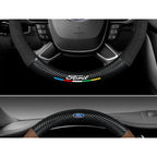 For Ford Mondeo Focus Raptor Puma Edge Explorer Ecosport Ranger F150 Kuga Car Suede Carbon fiber Anti-slip Steering Wheel Cover