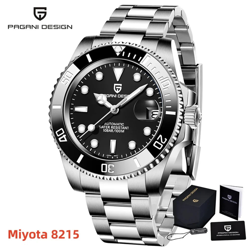 PAGANI Design 2026 New Men Automatic Mechanical Watches Miyota 8215 40mm Stainless Steel Waterproof Watch Relogio