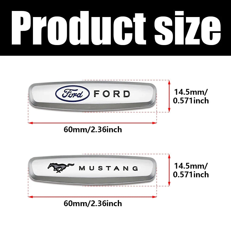 Ford  Seat Sticker Metal Badge Seat Mustang Badge For Ford Mustang Shelby Cobra Focus Mondeo F-150 Accessories Interior Sticker