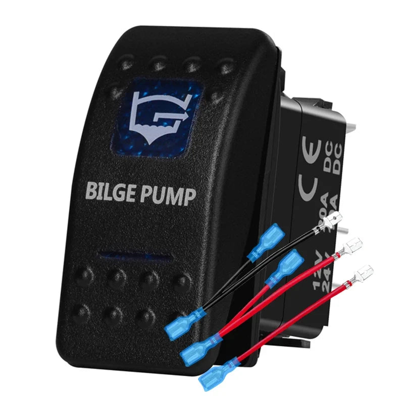 12v/24v Blue Led Light 5 Pin On Off SPST Rocker Switch 7 Pin On Off On ARB Carling Style Car Boat Waterproof Push Switch