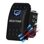 12v/24v Blue Led Light 5 Pin On Off SPST Rocker Switch 7 Pin On Off On ARB Carling Style Car Boat Waterproof Push Switch