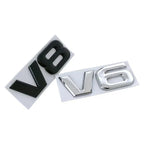 3d Metal V6 V8 Logo Rear Trunk Tailgate Fender Emblem Badge Sticker for Toyota Highlander