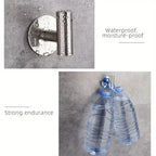 1 Uds., gancho autoadhesivo sin perforaciones, gancho de baño de acero inoxidable, accesorios de baño, organizador de cocina