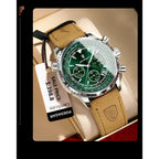 POEDAGAR Luxury Man Watch Quartz Waterproof Luminous Date Chronograph Leather Men Wristwatch Military Sports Men's Watches Reloj