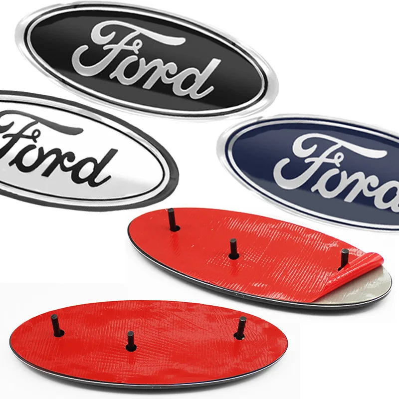 22.3X9cm Car Front Grille Emblem Stickers Rear Trunk Decal Replacement Accessories For Ford F150 F250 Edge Escape Transit Fusion