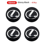 56mm 60mm 65mm Car Wheel Center Emblem Hub Caps Stickers For Lexus RX300 IS200 IS250 ES350 Ct200h UX250h NX300h RX350 ES300h LBX