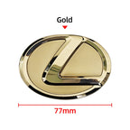 For Lexus ES240 ES250 IS250 LX460 RX270 RX300 RX350 65mm 77mm Metal Steering Wheel Emblem Logo Badge Sticker Decal Accessory