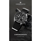 CADISEN New Men's Watches Luxury Quartz Wrist Watch For Men Sapphire AR Coated Crystal Canvas VK68 Speed Chronograph Automatic