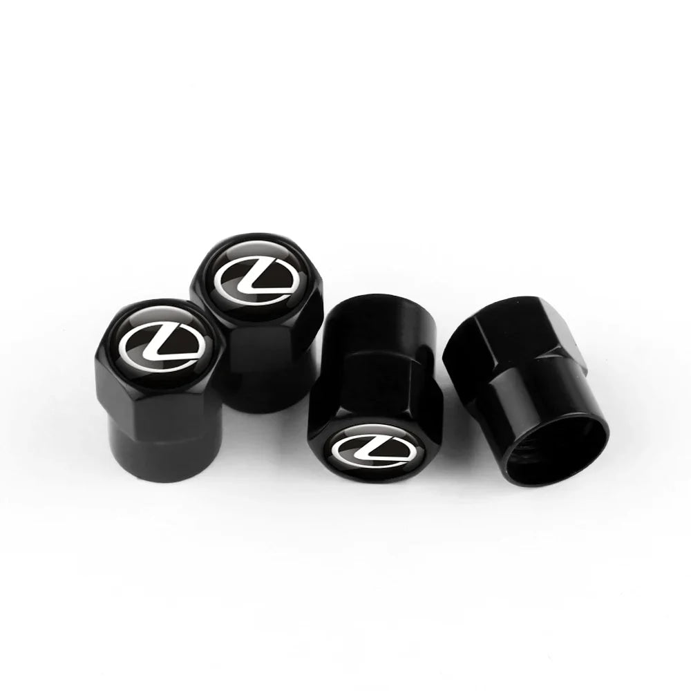 4PCS Car Wheel Tire Valve Caps Stem Case Cover Auto Accessories For Lexus CT200h ES250 ES300h NX300h RX350 IS250 IS200 GS300 450