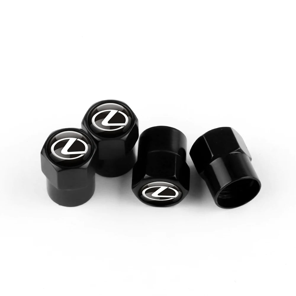 4PCS Car Wheel Tire Valve Caps Stem Case Cover Auto Accessories For Lexus CT200h ES250 ES300h NX300h RX350 IS250 IS200 GS300 450