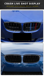 2Pcs Car Style Black Front Kidney Double Slat Grill Grille for-BMW E92 E93 3-Series 328I 335I Coupe LCI 2010-2013