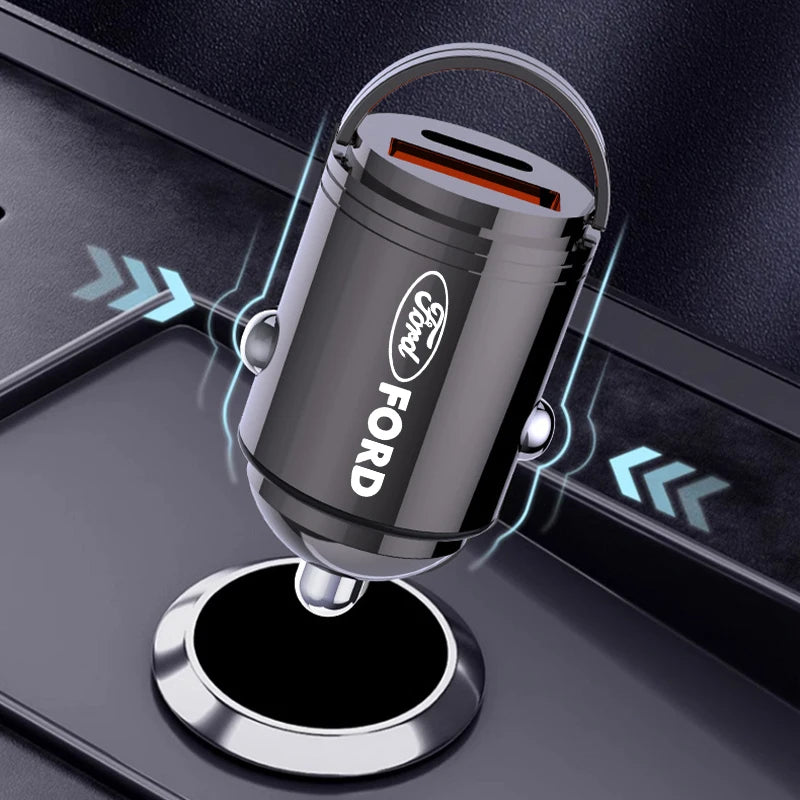 100W Car Charger Lighter PD Fast Charging Mini Car Phone Charger For Ford Escape Kuga Mondeo Ecosport Fiesta Focus 2 3 MK1 MK2