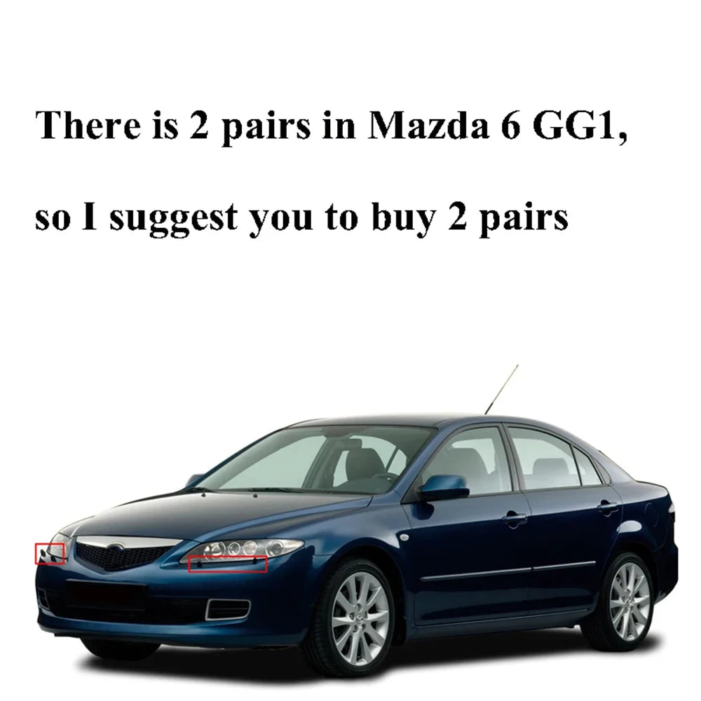 2Pcs/Set Front Headlight Washer Jet Nozzle For Mazda 6 GG1 2002 2003 2004 2005 2006 2007 2008 GR1A518G0A