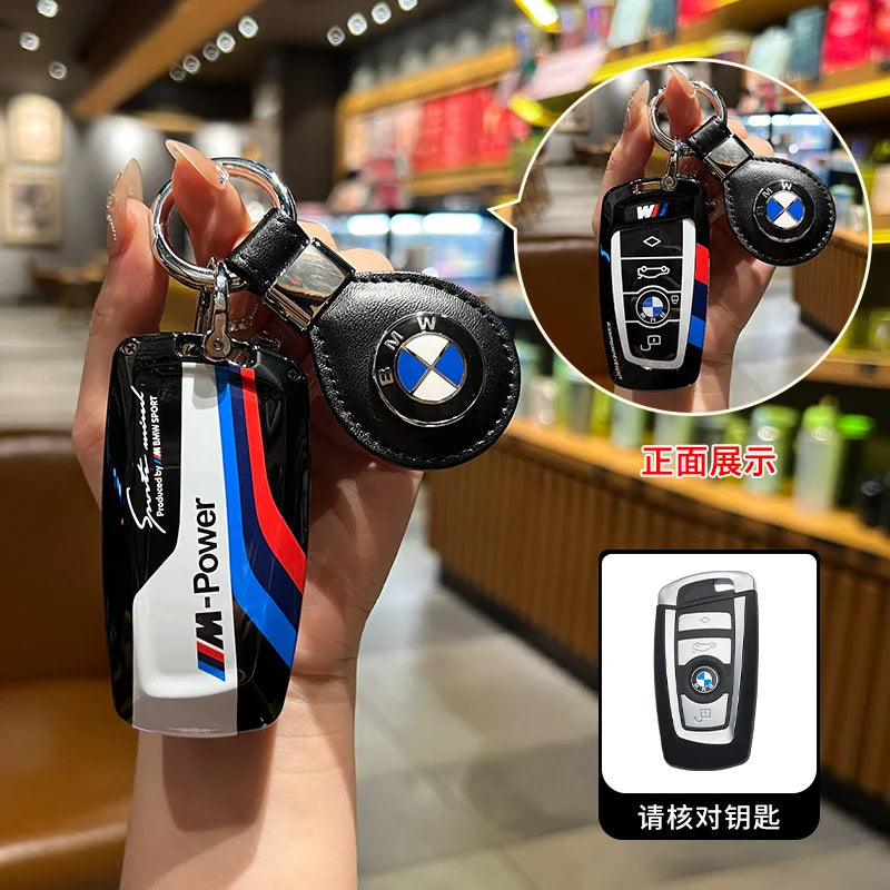 M-Power Logo Car Key Case Cover For BMW 530i 550i 320i 1 2 3 4 5 Series 118i 225i M240i F20 F21 F30 F31 F25 F01 F02 Accessories