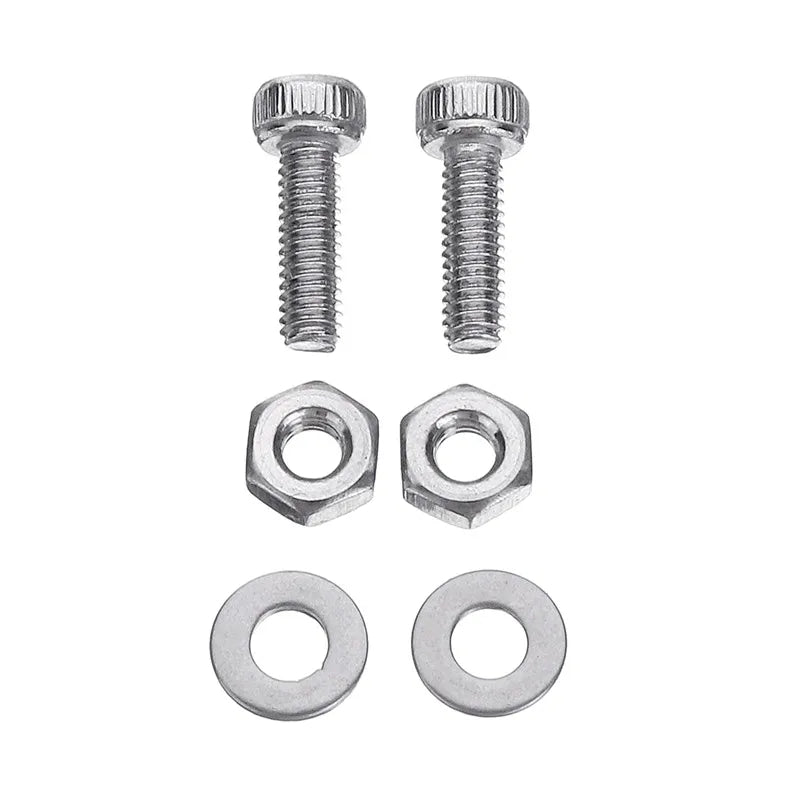50pcs/set M2.5 Universal Turntable Headshell Cartridge Mounting Kit Stainless Steel Bolts Screws Nuts Set with Case