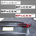 3D ABS Logo Letters Car Trunk Fender Side Badge Decal For Tesla Model Y/S/3/X Space X Emblem Sticker Accessory