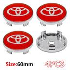 4Pcs Car Wheel Center Hub Caps Emblem Badge Rim Dust Cover For Toyota Corolla Camry Highlander Yaris Prius CHR Auto Accessories