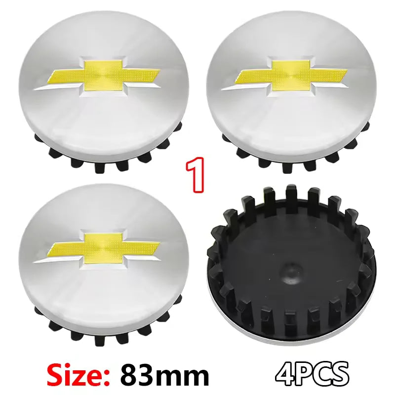 4PCS ABS Car Wheel Center Covers Hub Caps Badge For Chevrolet Malibu AVEO Corvette CRUZE EQUINOx IMPALA LACETTI TRAX ORLANDO