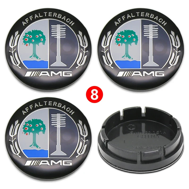 4pcs 56mm 75mm Car Wheel Center Hub Caps Cover Auto Accessories Mercedes Benz Amg C180 C200 C260 W108 W124 W126 W140 W168 W176