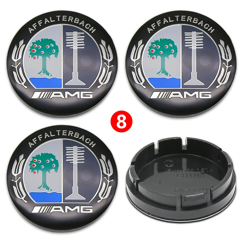 4pcs 56mm 75mm Car Wheel Center Hub Caps Cover Auto Accessories Mercedes Benz Amg C180 C200 C260 W108 W124 W126 W140 W168 W176