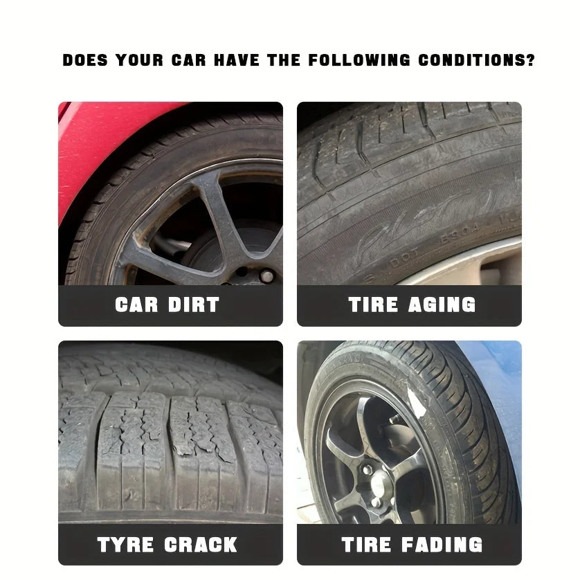 1 Piece 100g Tire Polishing Protective Paste - Car Long-Lasting Gloss Enhancer, Which Makes Tire Tightens, and Makes Tire More Durable Gloss