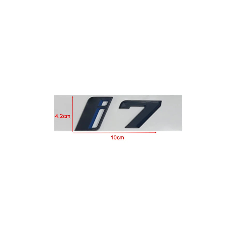 ABS Letters Numbers Glossy Black ix i3 i4 i7 iX ix3 iX4 ix7 Emblem for BMW X1 X3 X5 X6 GT Car Rear Logo Badge Sticker