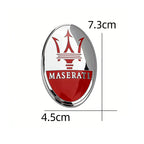 Car Front Hood Emblem Badge for Maserati Granturismo Ghibli Quattroporte Levante Granlusso Coupe Exterior Replacement Part