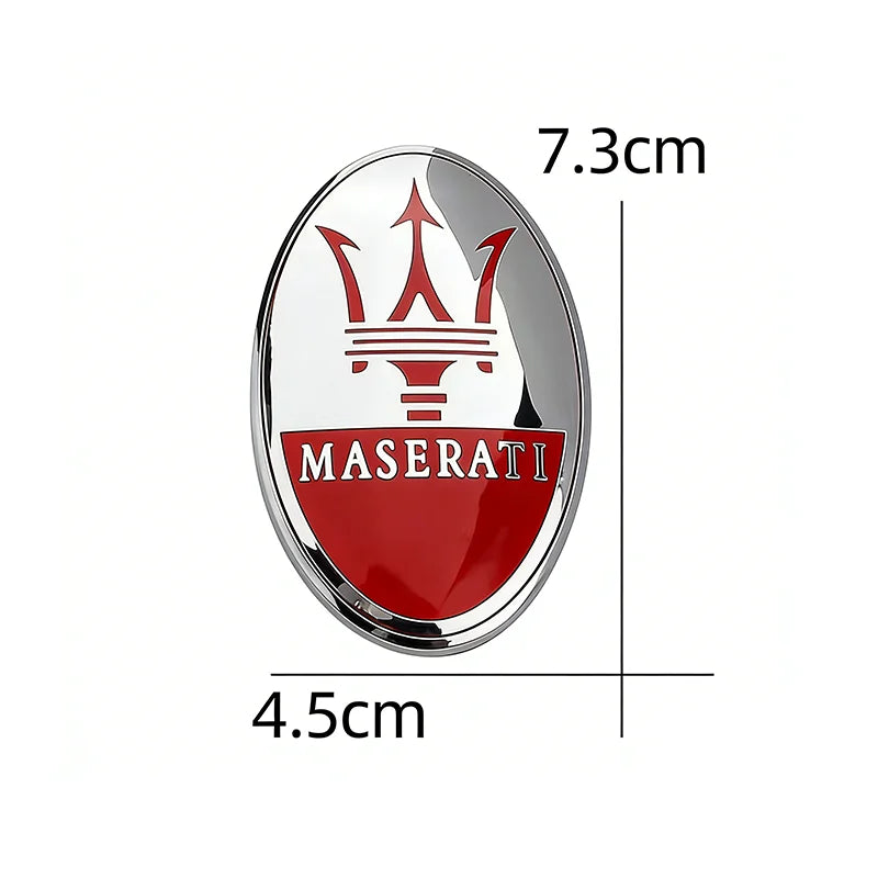 Car Front Hood Emblem Badge for Maserati Granturismo Ghibli Quattroporte Levante Granlusso Coupe Exterior Replacement Part