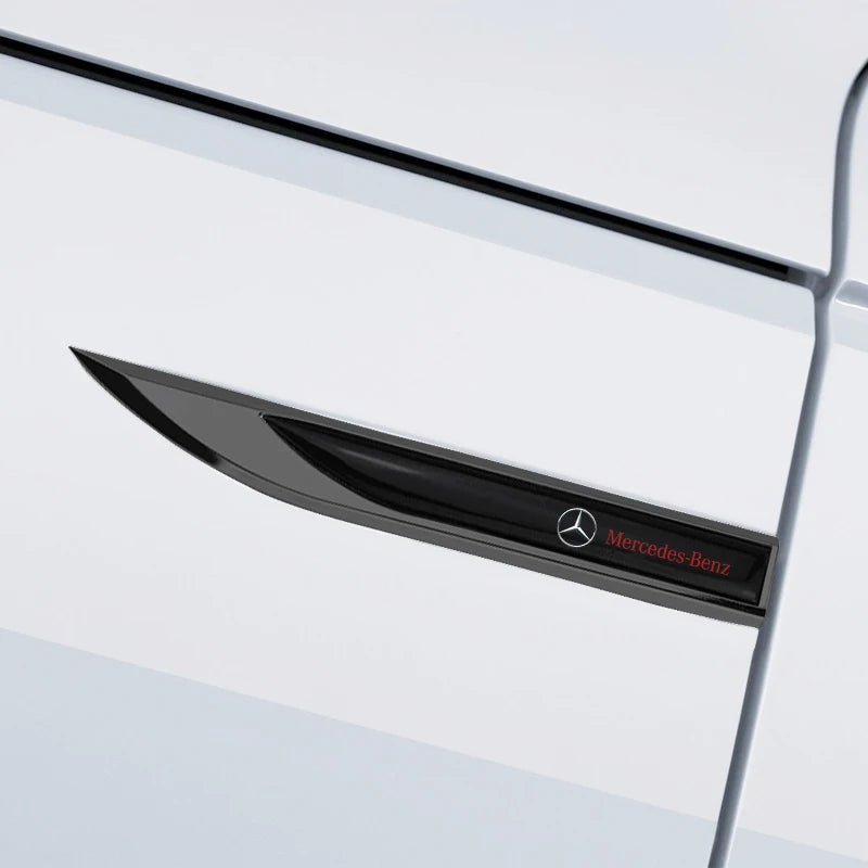 1 Pair Car Side Fender Knife Stickers Emblem Badge Decals Trim Styling for Mercedes Benz AMG W203 W206 W220 W205 W211 W212 W201