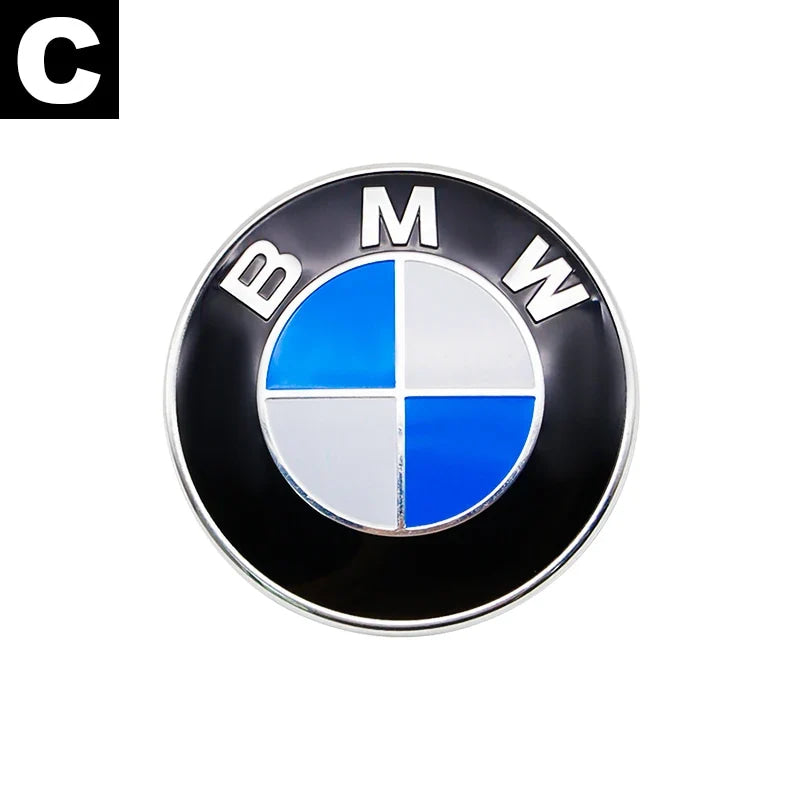 Carbon Fiber 50th Anniversary Front Rear Logo Kit for BMW 82mm 74mm Badge E46 E90 F30 F10   2-Pin Base DIY Replacement Decor Set