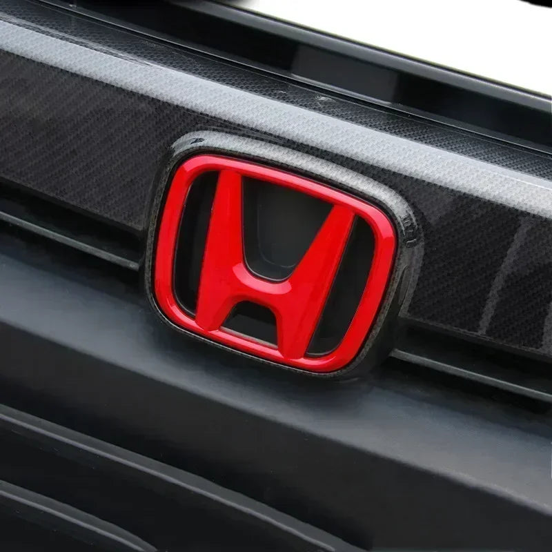 3Pcs Car Front Grille Rear Trunk Badge Steering Wheel Logo Sticker for Honda Accord Civic City XR-V CR-V Inspire Crider Envix