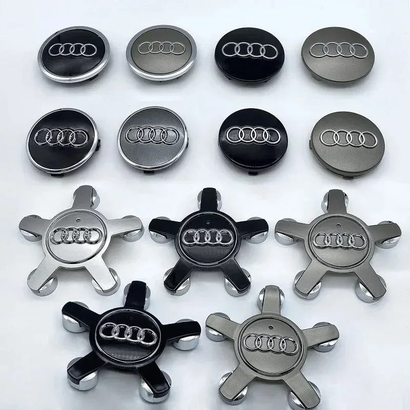 Car Wheel Center Cap Hub Covers 4pcs 60mm 61mm 68mm 69mm 135mm 4B0601170 4F0601165N A3 A4 A5 A6 A7 A8 S4 Q3 Q5 Q7 Accessories