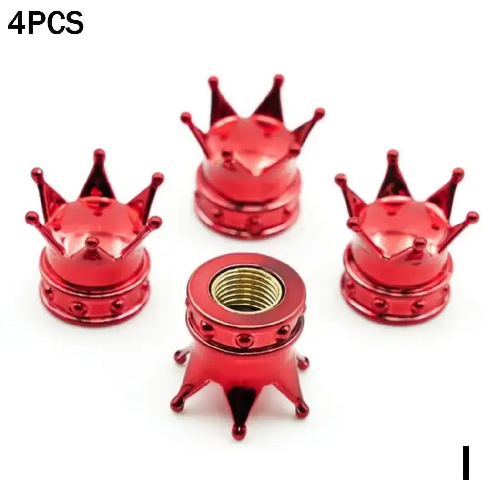 4PCS Crown Style Tire Valve Stem Caps, Air Caps Cover, Aluminum Alloy Dustproof And Waterproof Valve Caps Cover For All Toyota