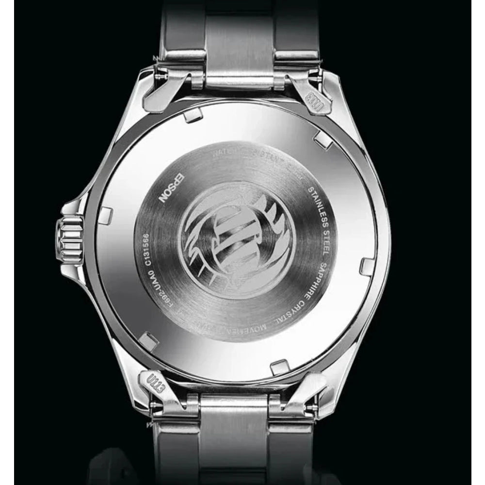 Orient Automatic Mechanical Diver Watch for Men 200M Waterproof Red Dial Stainless Steel Band Day Date Display Sport Wristwatch